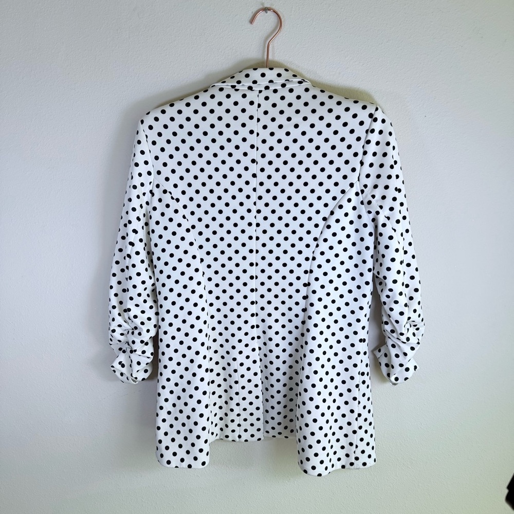 Esley Black & White Polka Dot Blazer – Size Large - Picture 3 of 5